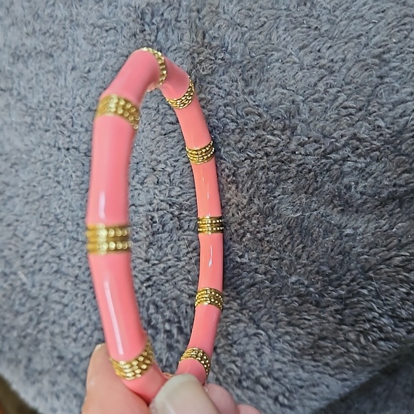 Lilly Pulitzer pink enameled bracelet - Picture 3 of 3